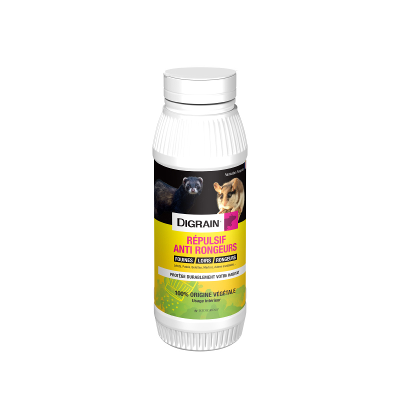 Spray répulsif anti rongeurs DIGRAIN 500 ml pour éloigner rats et souris