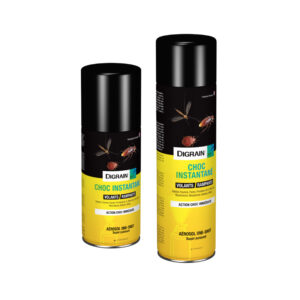 Aérosol insecticide one shot DIGRAIN Choc Instantané NG, diffusion automatique contre insectes volants et rampants