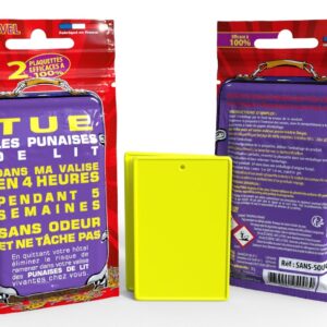 Plaquettes anti-punaises de lit 4H en sachet scellé pour traitement choc d'une chambre infestée